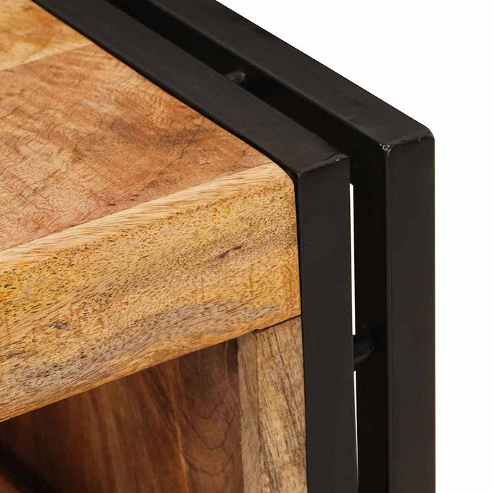 Portabottiglie 100 x 45 x 33 cm Legno di Mango Grezzo Massiccio 4104763