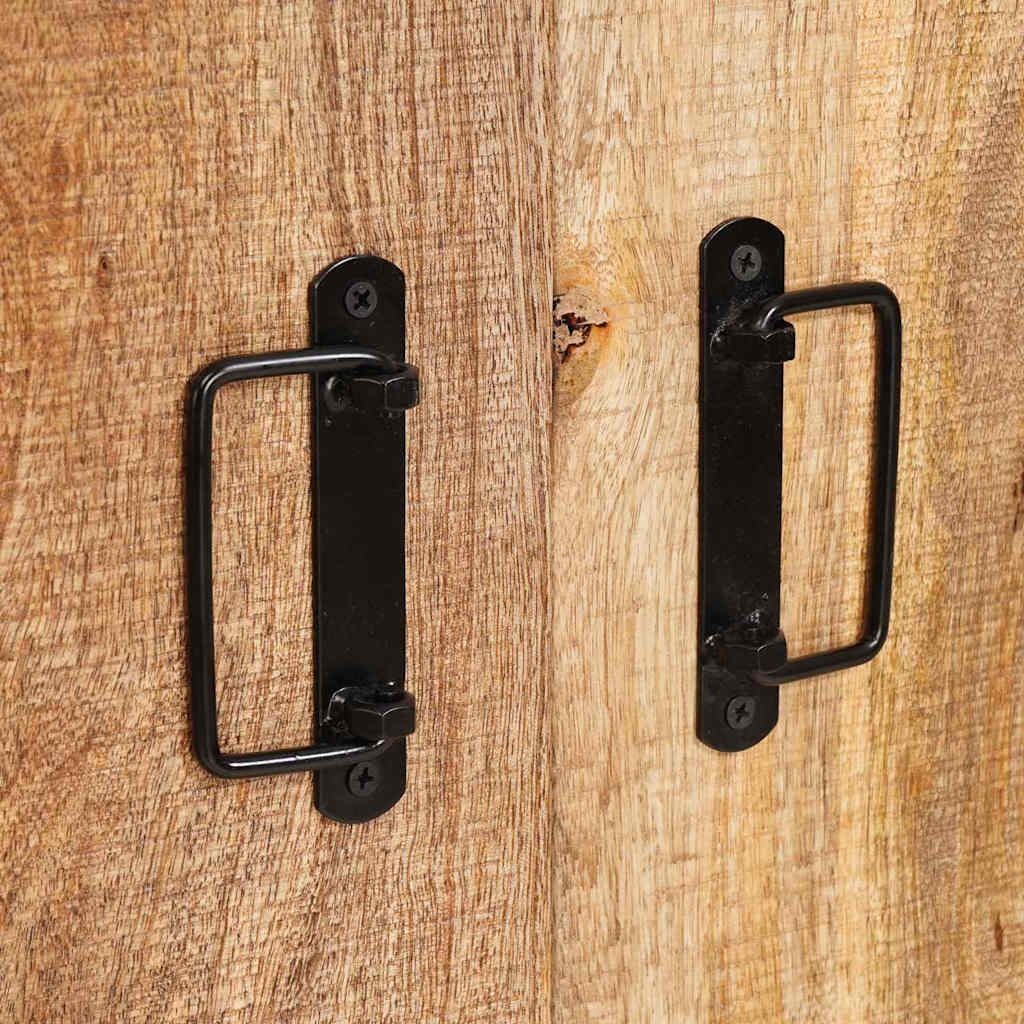 Highboard con Ante Legno di Mango Massello Grezzo e Metallo 4104766