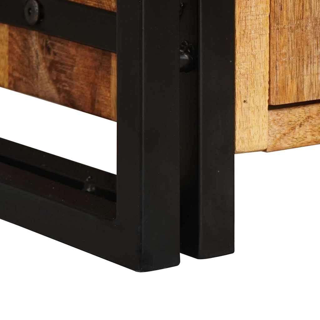 Highboard con Ante Legno di Mango Massello Grezzo e Metallo 4104766