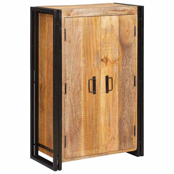 Highboard con Ante Legno di Mango Massello Grezzo e Metallo 4104766