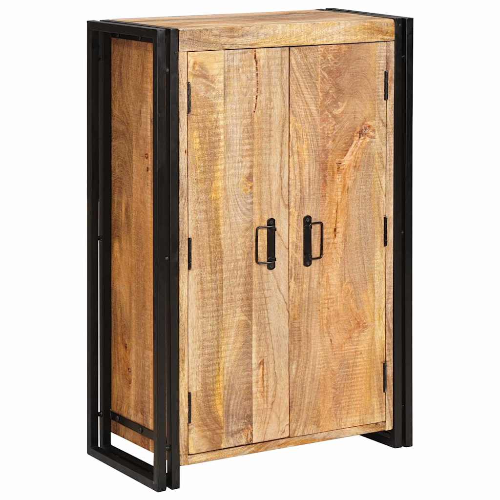 Highboard con Ante Legno di Mango Massello Grezzo e Metallo 4104766