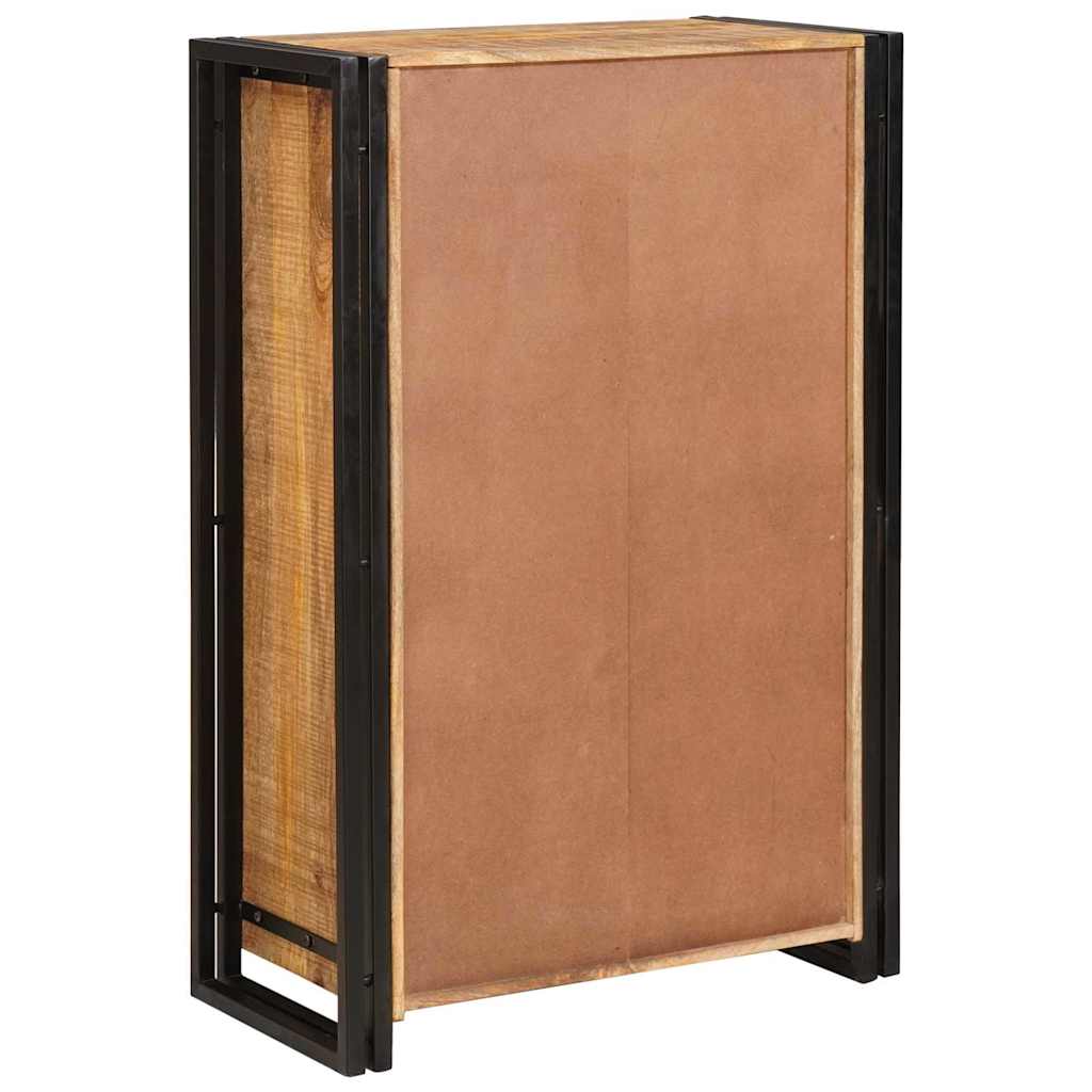 Highboard con Ante Legno di Mango Massello Grezzo e Metallo 4104766