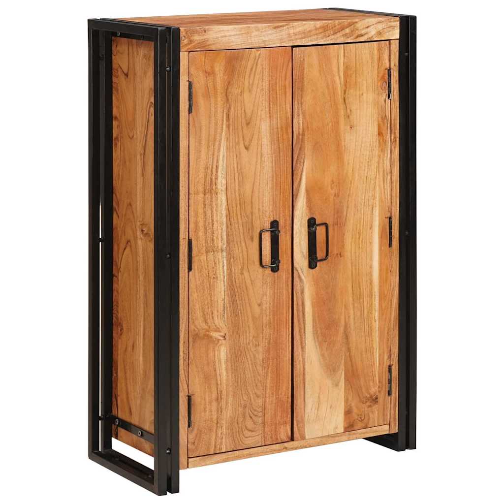 Highboard con Ante Marrone Legno massello di acacia e metallo 4104767