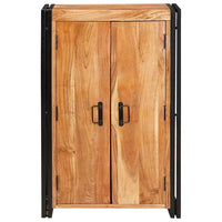 Highboard con Ante Marrone Legno massello di acacia e metallo 4104767