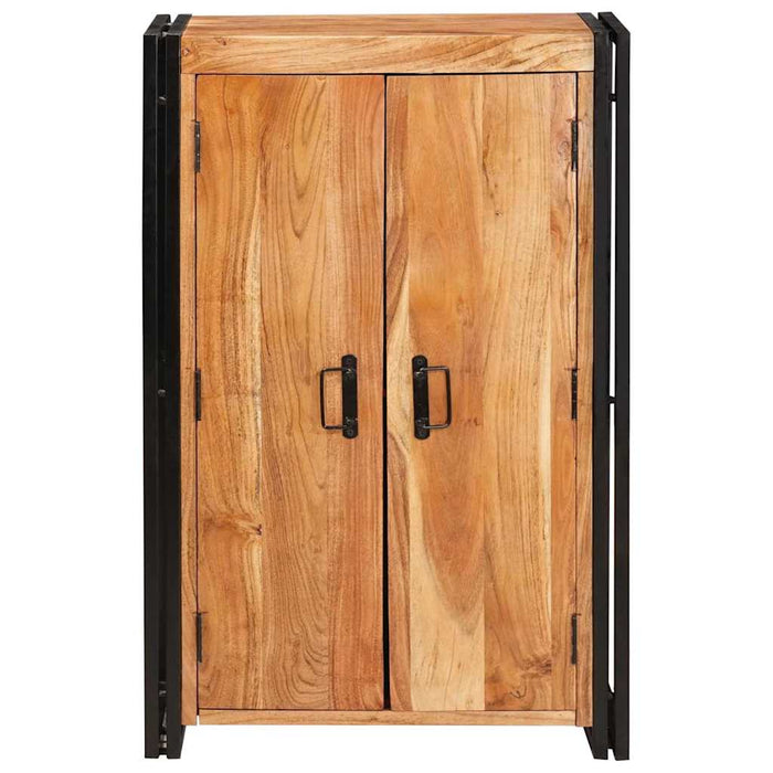 Highboard con Ante Marrone Legno massello di acacia e metallo 4104767