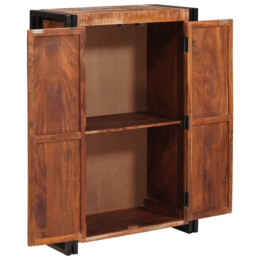Highboard con Ante Marrone Legno Recuperato Massello e Metallo 4104768
