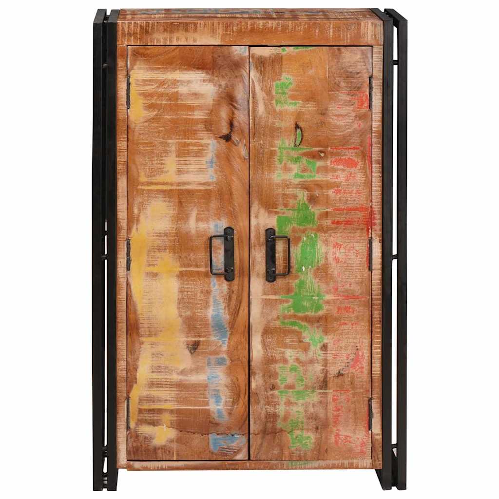 Highboard con Ante Marrone Legno Recuperato Massello e Metallo 4104768