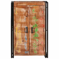 Highboard con Ante Marrone Legno Recuperato Massello e Metallo 4104768