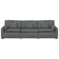 Divano Modulare con Cuscini Grigio Scuro 3321088