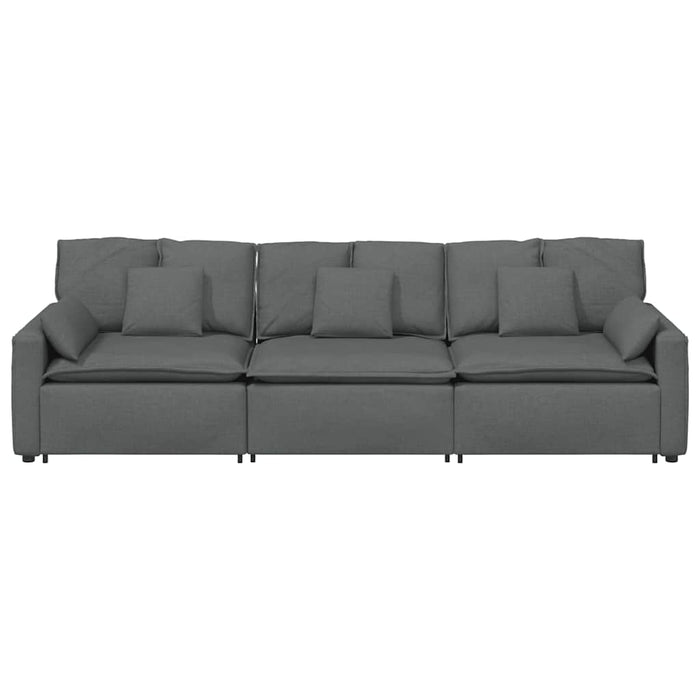 Divano Modulare con Cuscini Grigio Scuro 3321088