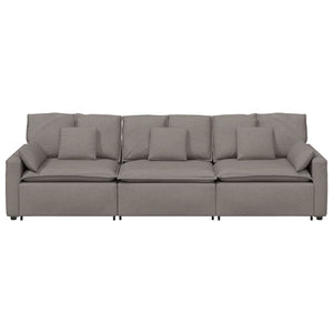 Divano Modulare con Cuscini Tortora 3321092