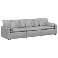 vidaXL Divano Modulare con Cuscini Grigio Nuvola