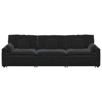 vidaXL Divano Modulare con Cuscini Nero