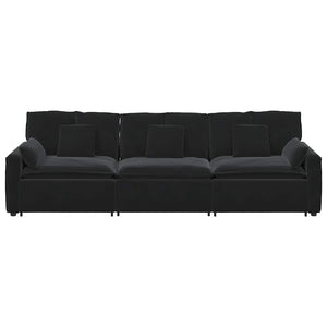 vidaXL Divano Modulare con Cuscini Nero