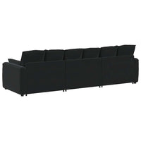 vidaXL Divano Modulare con Cuscini Nero