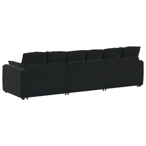 vidaXL Divano Modulare con Cuscini Nero