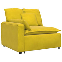Divano Modulare con Cuscini Giallo 3321105