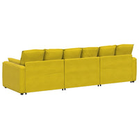Divano Modulare con Cuscini Giallo 3321105