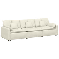 vidaXL Divano Modulare con Cuscini Crema