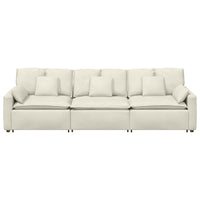 vidaXL Divano Modulare con Cuscini Crema