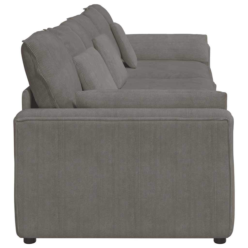 vidaXL Divano Modulare con Cuscini Grigio Chiaro