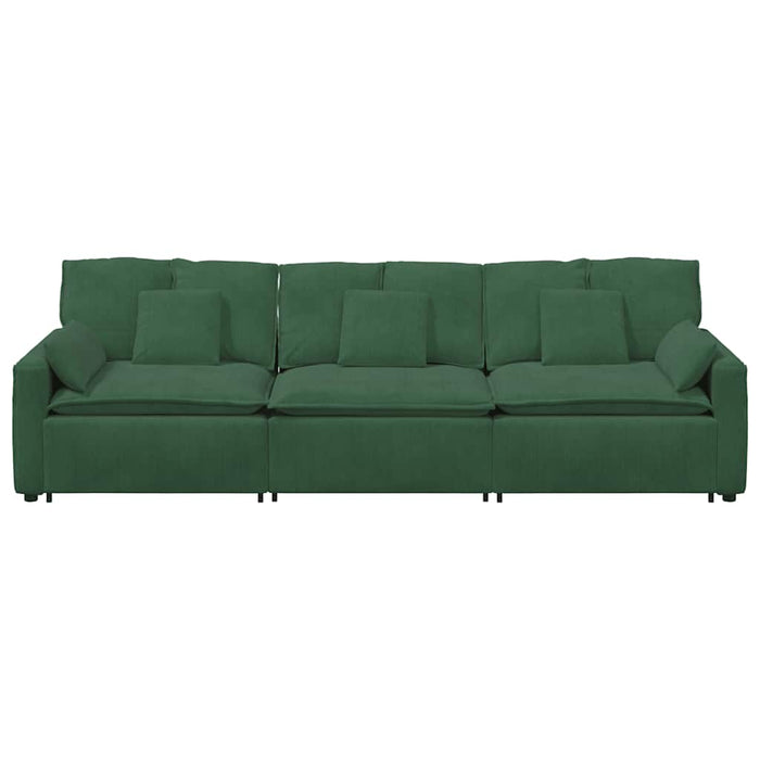 Divano Modulare con Cuscini Verde Giungla 3321112