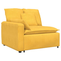 Divano Modulare con Cuscini Giallo Chiaro 3321113