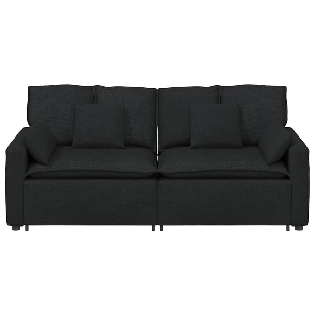 Divano Modulare con Cuscini Nero 3321119