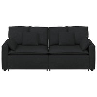 Divano Modulare con Cuscini Nero 3321119