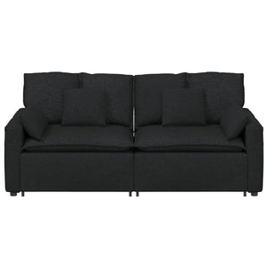 Divano Modulare con Cuscini Nero 3321119