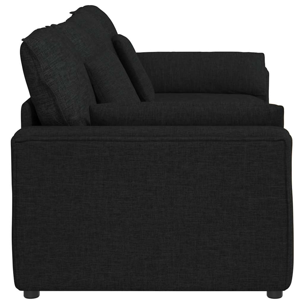 Divano Modulare con Cuscini-Sofa Modulare-Divanetto Nero 470636