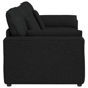 Divano Modulare con Cuscini-Sofa Modulare-Divanetto Nero 470636