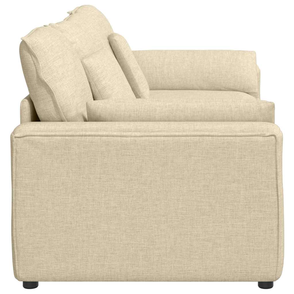 Divano Modulare con Cuscini Crema