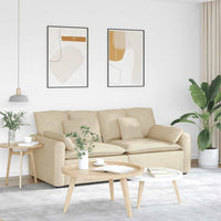 Divano Modulare con Cuscini Crema