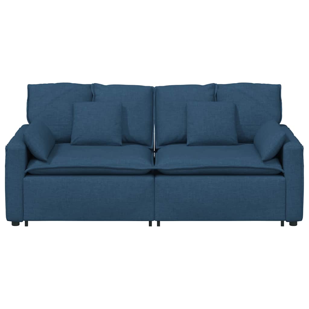 Divano Modulare con Cuscini Blu 3321124