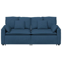 Divano Modulare con Cuscini Blu 3321124