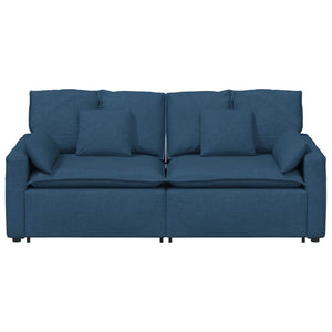 Divano Modulare con Cuscini Blu 3321124