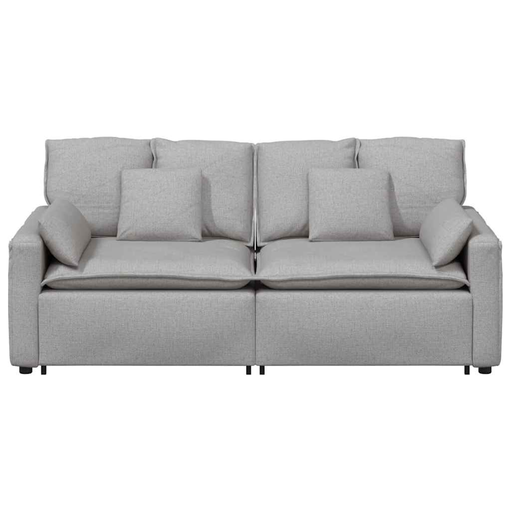 Divano Modulare con Cuscini Grigio Nuvola 3321126