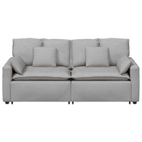 Divano Modulare con Cuscini Grigio Nuvola 3321126