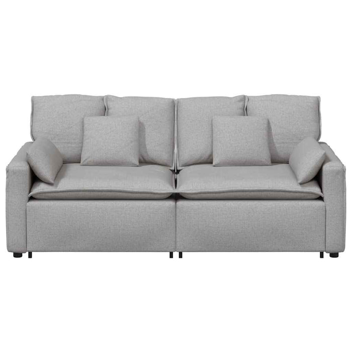 Divano Modulare con Cuscini Grigio Nuvola 3321126