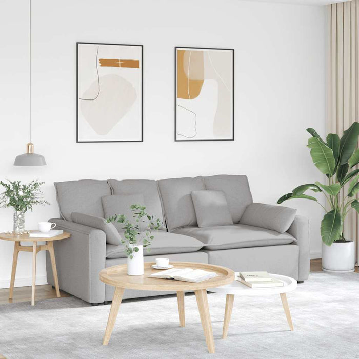 Divano Modulare con Cuscini-Sofa Modulare-Divanetto Grigio Nuvola