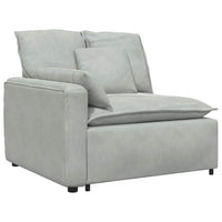 Divano Modulare con Cuscini-Sofa Modulare-Divanetto Grigio Chiaro 972728