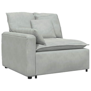 Divano Modulare con Cuscini-Sofa Modulare-Divanetto Grigio Chiaro 972728