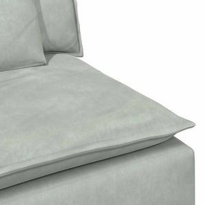 Divano Modulare con Cuscini-Sofa Modulare-Divanetto Grigio Chiaro 972728