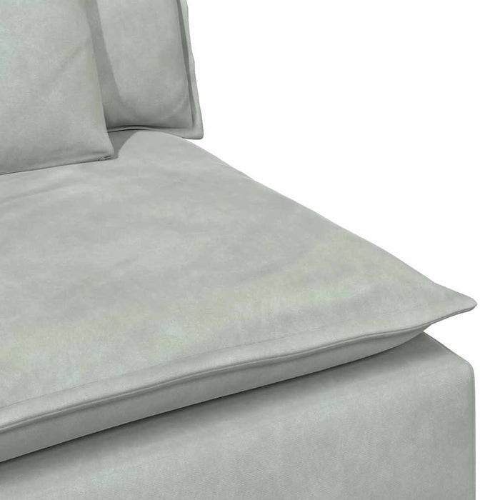 Divano Modulare con Cuscini-Sofa Modulare-Divanetto Grigio Chiaro 972728