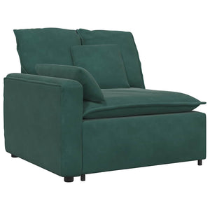 Divano Modulare con Cuscini-Sofa Modulare-Divanetto Verde Scuro