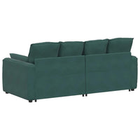Divano Modulare con Cuscini-Sofa Modulare-Divanetto Verde Scuro