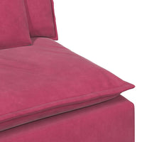 Divano Modulare con Cuscini Rosso Vino 3321133