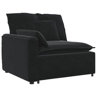 Divano Modulare con Cuscini-Sofa Modulare-Divanetto Nero 753075