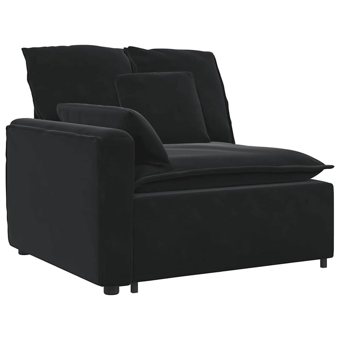 Divano Modulare con Cuscini-Sofa Modulare-Divanetto Nero 753075